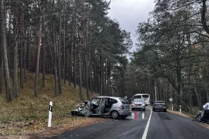 Avarija kelyje Smiltynė - Nida / „Kas vyksta Neringoje“ nuotr.